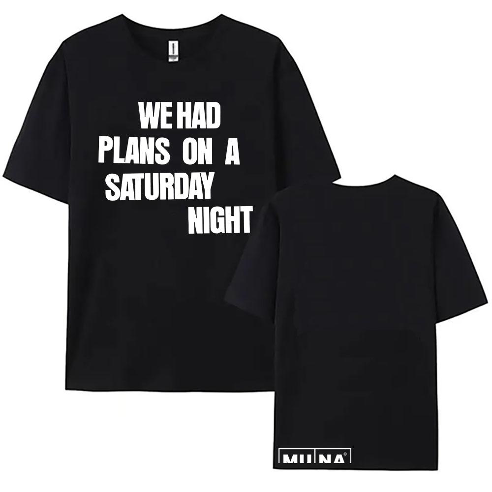 

Saturday Night T-Shirt Pop Band MUNA Graphic Print Tees Short Sleeve Cotton Summer Streetwear O-neck Loose Fashion Female Shirt 5XL різнокольоровий