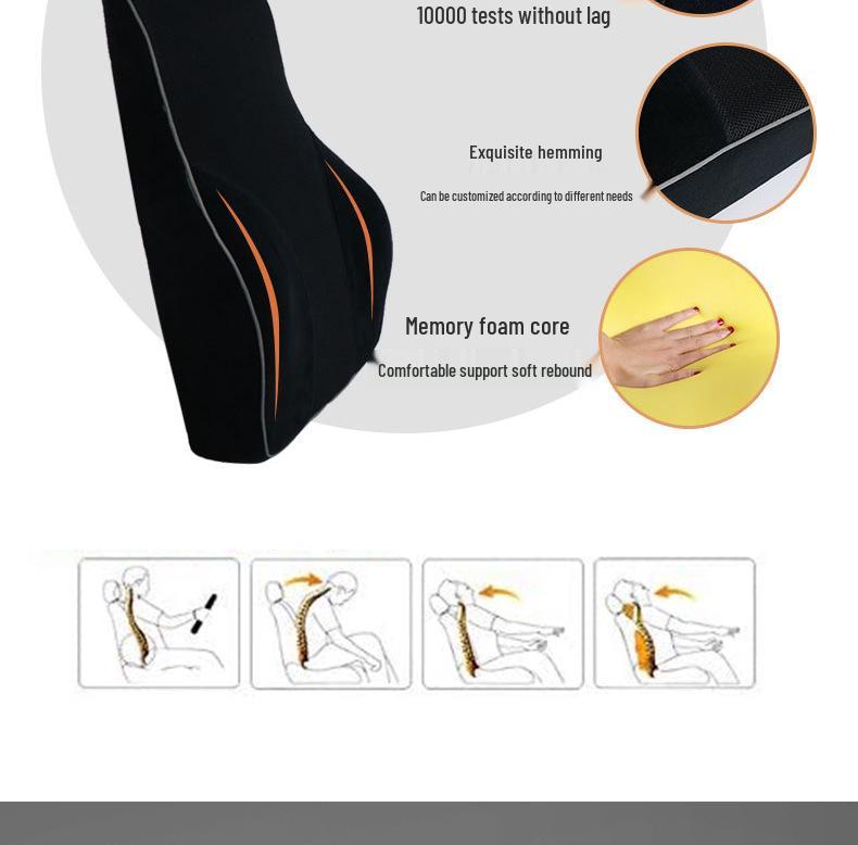 Lendenstützkissen aus Memory-Schaum für Auto und Bürostuhl