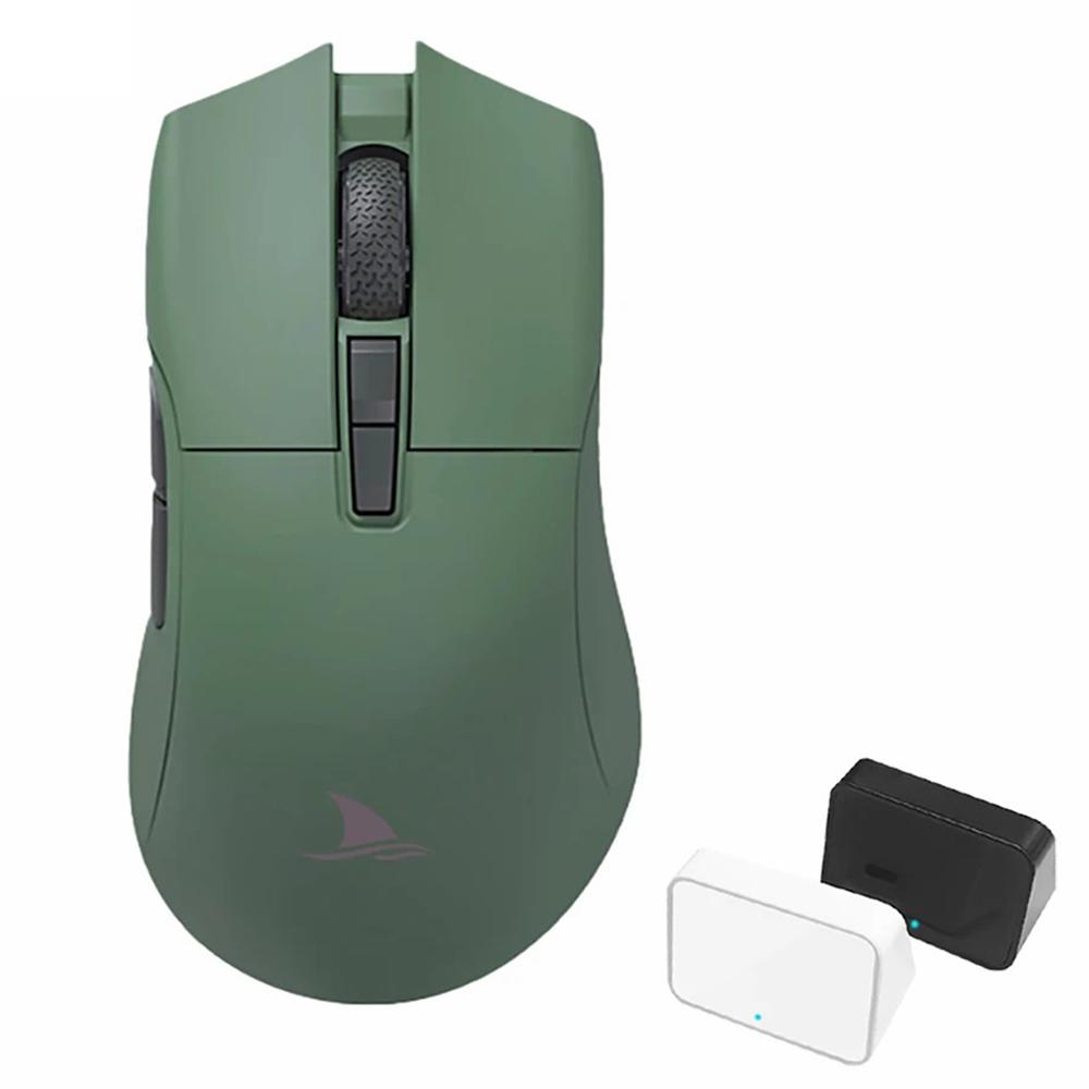 

DARMOSHARK N3 Bluetooth-compatible/Wired/2.4G Wireless Mouse PAW3395 Computer Laptop Gaming Mice Green