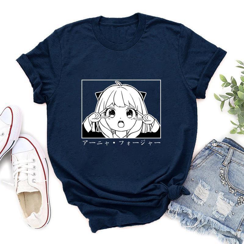 New Anime Anya Forger Printed T Shirt Fashion Women Casual Loose Comfortable T Shirt Top