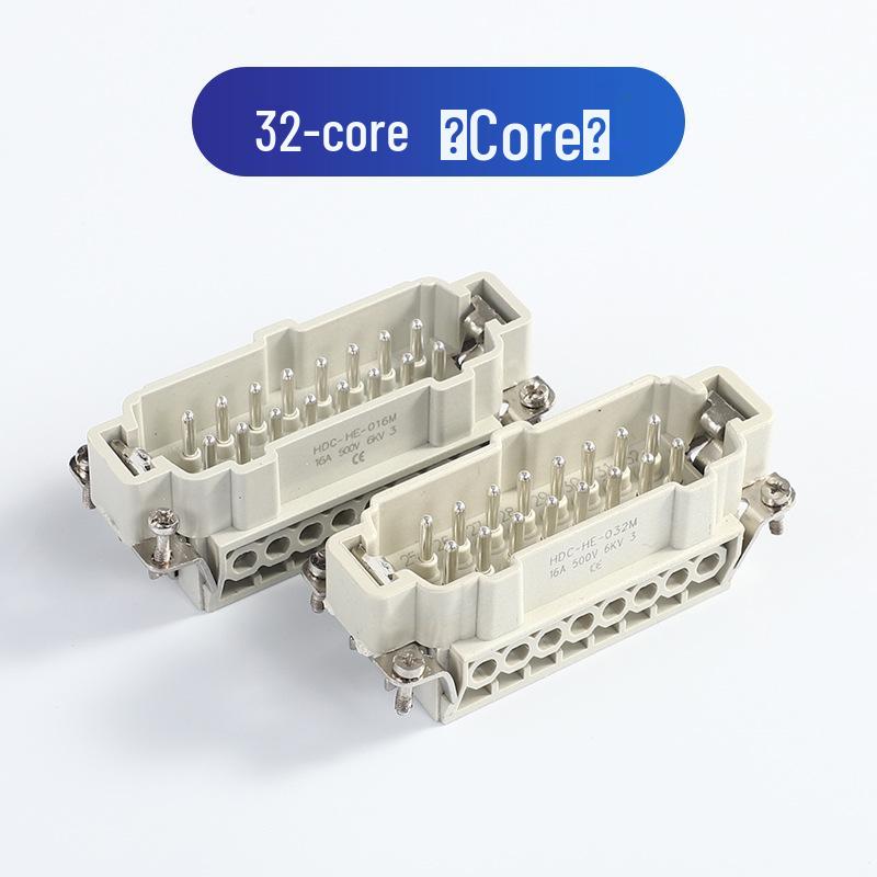 Heavy-Duty Rectangular Aviation Connector Plug & Socket: 6, 10, 16, 24, 32 Pin Options