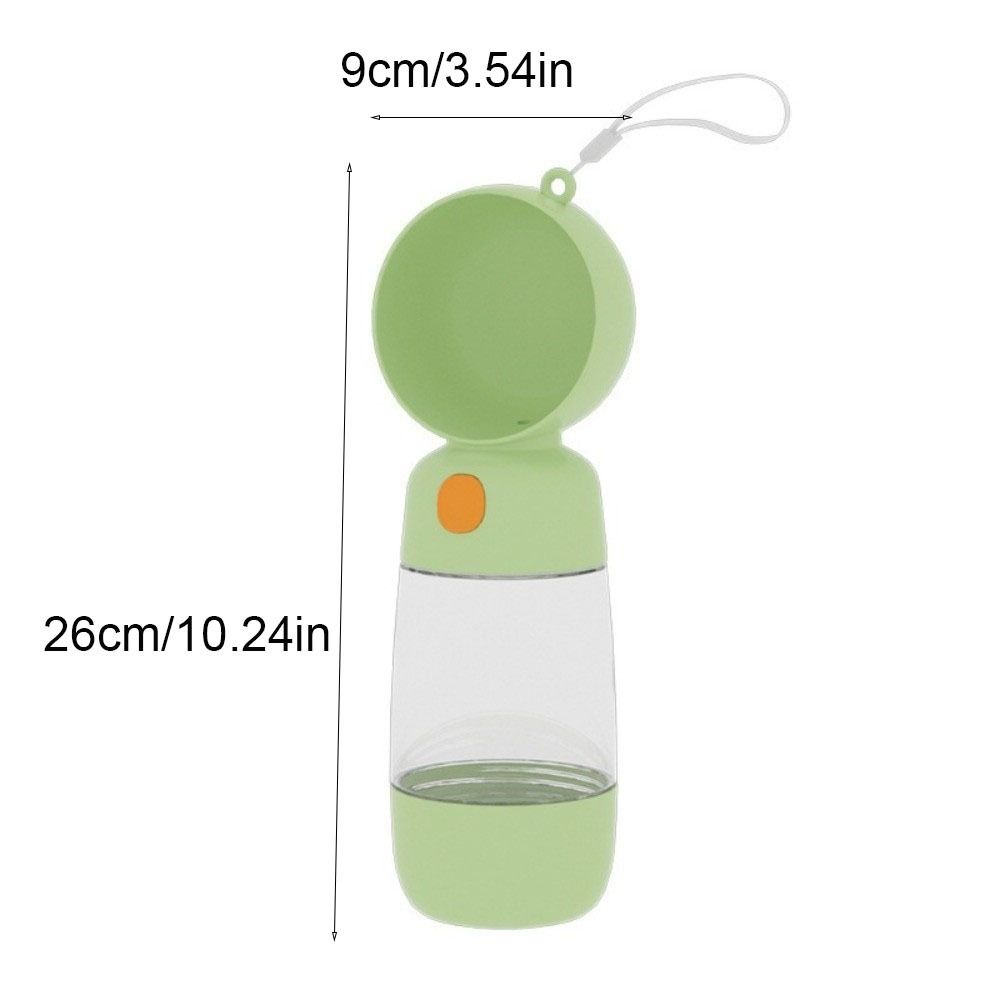 2 in 1 Pet Water Bottle Transparent Easy To Clean Pet Food Containers Plastic with Strap Dog Drinking Bottle Garden
