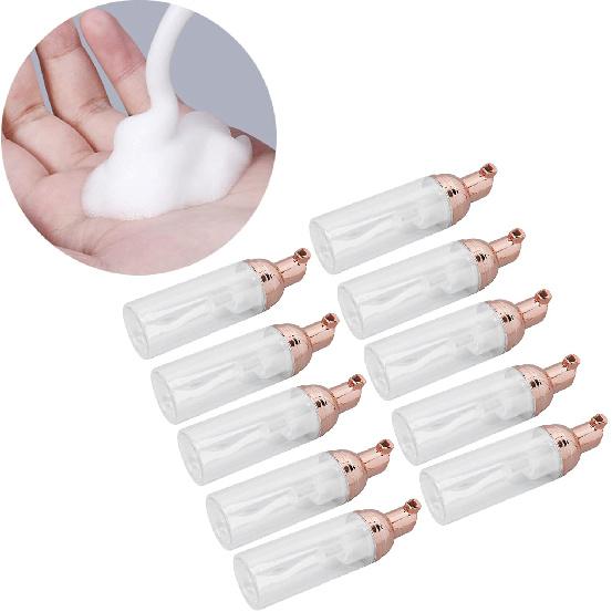 ZJchao 10Pcs Foam Pump Bottle 50ml Transparent Design PET Large Mouth Foam Dispenser for Body Wash Shampoo
