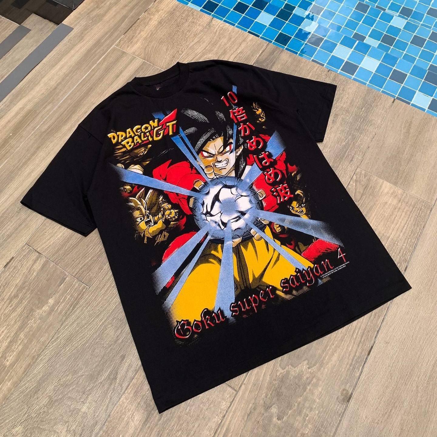 

Japanesestyle Seven Dragon Ball Shortsleeved Loose Fit Large Size Animeinspired Popular Among The Young with An Indie Vibe S