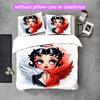 Betty Boop Duvet Cover Set - 3pcs Polyester Bedding Set with Digital Print, 1 Comforter Cover & 2 Pillow Shams