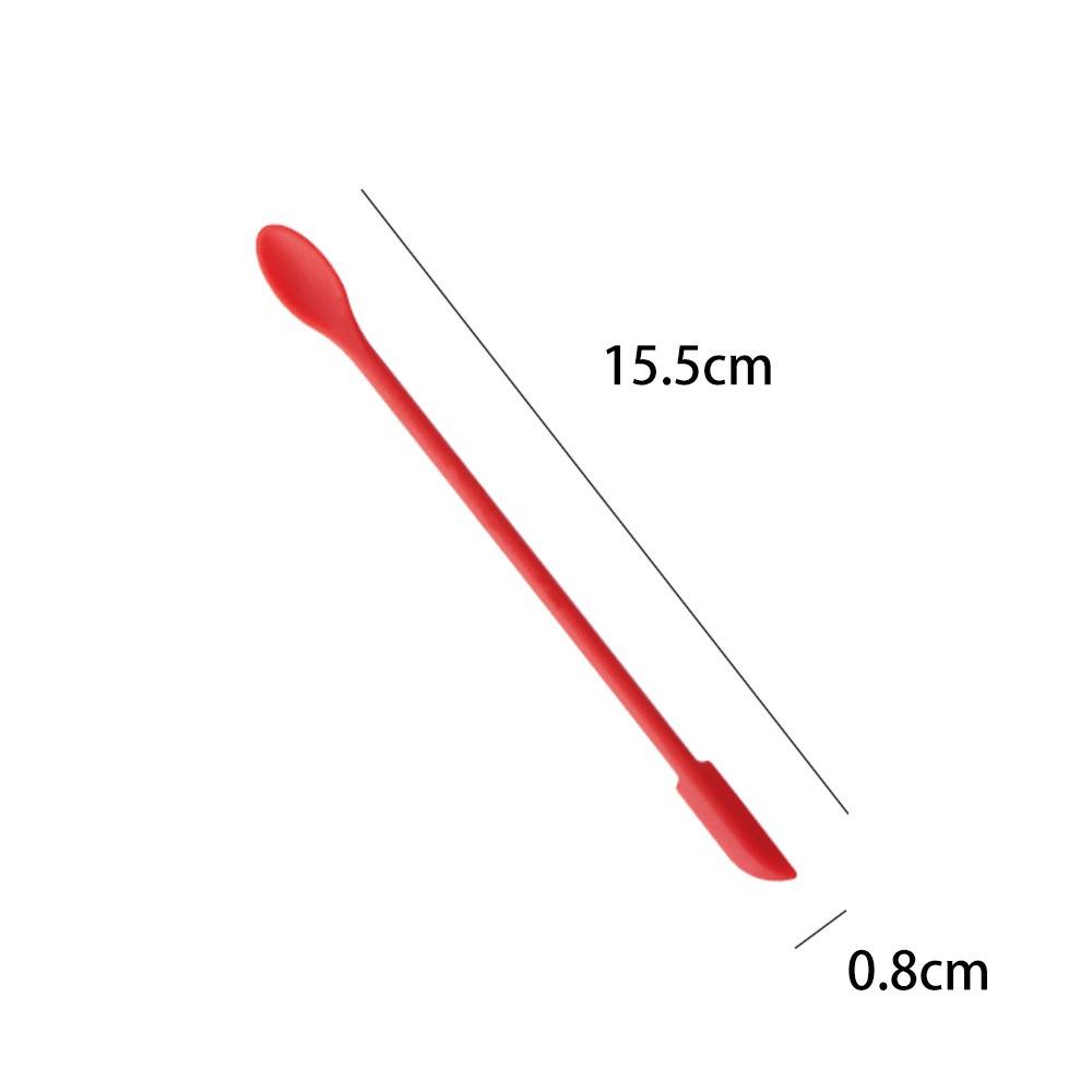 1/3/4Pcs Black Lengthen Mini Soft Jar Cake Cream Jam Scrapers Silicone Makeup Spatulas Butter Knife Kitchen Tools Accessories