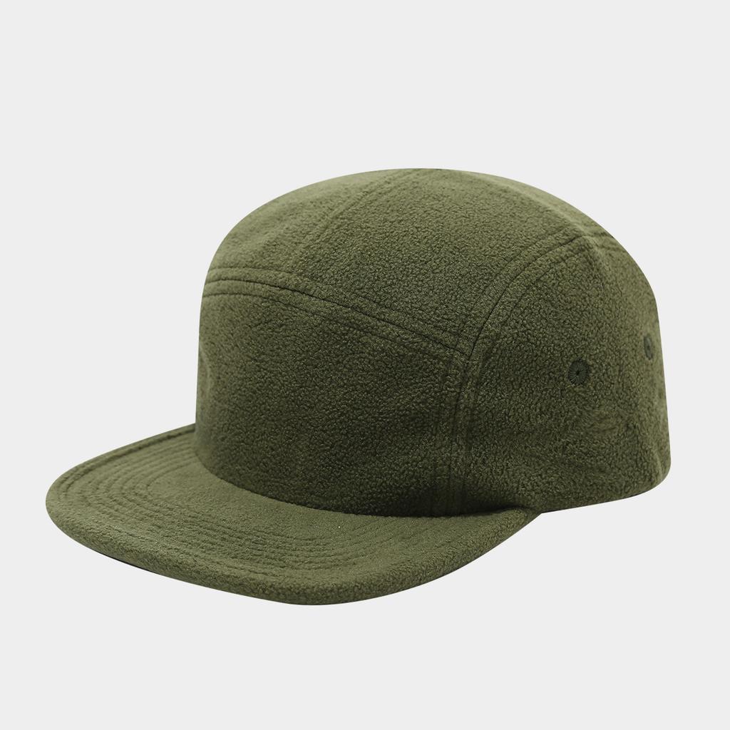 Retro Solid Color Fleece Five-piece Flat Cap Men's and Women's Outdoor Travel Casual Versatile Baseball Cap Tide