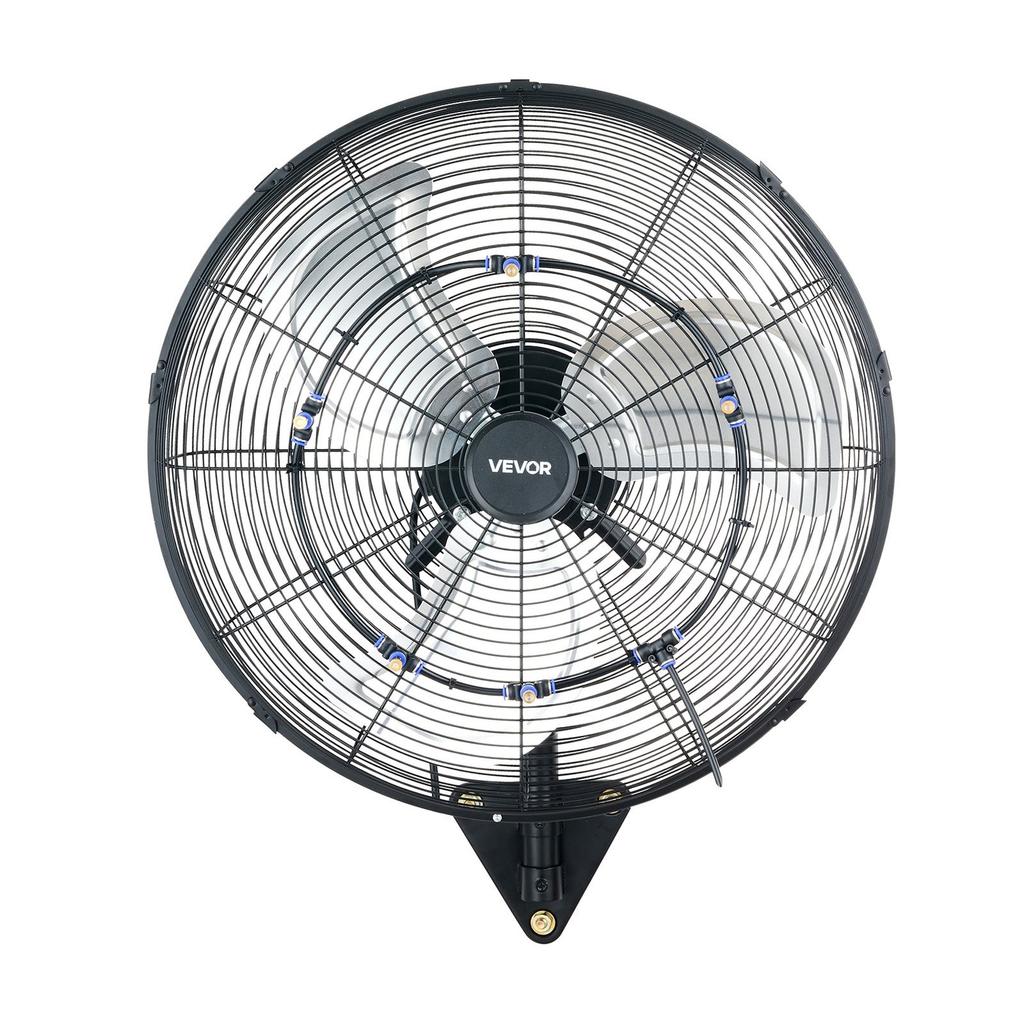 Wall Mount Fan, 505 Mm Wall Mounted Hanging Fan with Oscillating & Mist, Remote, IP44-rated, 3-Speed, 18h Timer, Temperature Control, Powerful for
