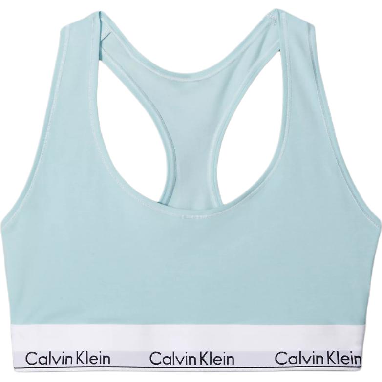 Calvin Klein Letter Jacquard Wireless Comfort Bra Women Underwear Light-Blue F3785-442