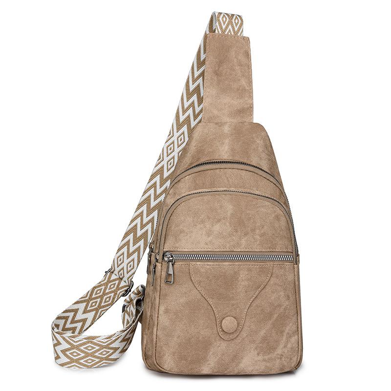 

Женская нагрудная сумка, повседневная сумка через плечо, женская сумка через плечо из мягкой кожи в стиле ретро хаки