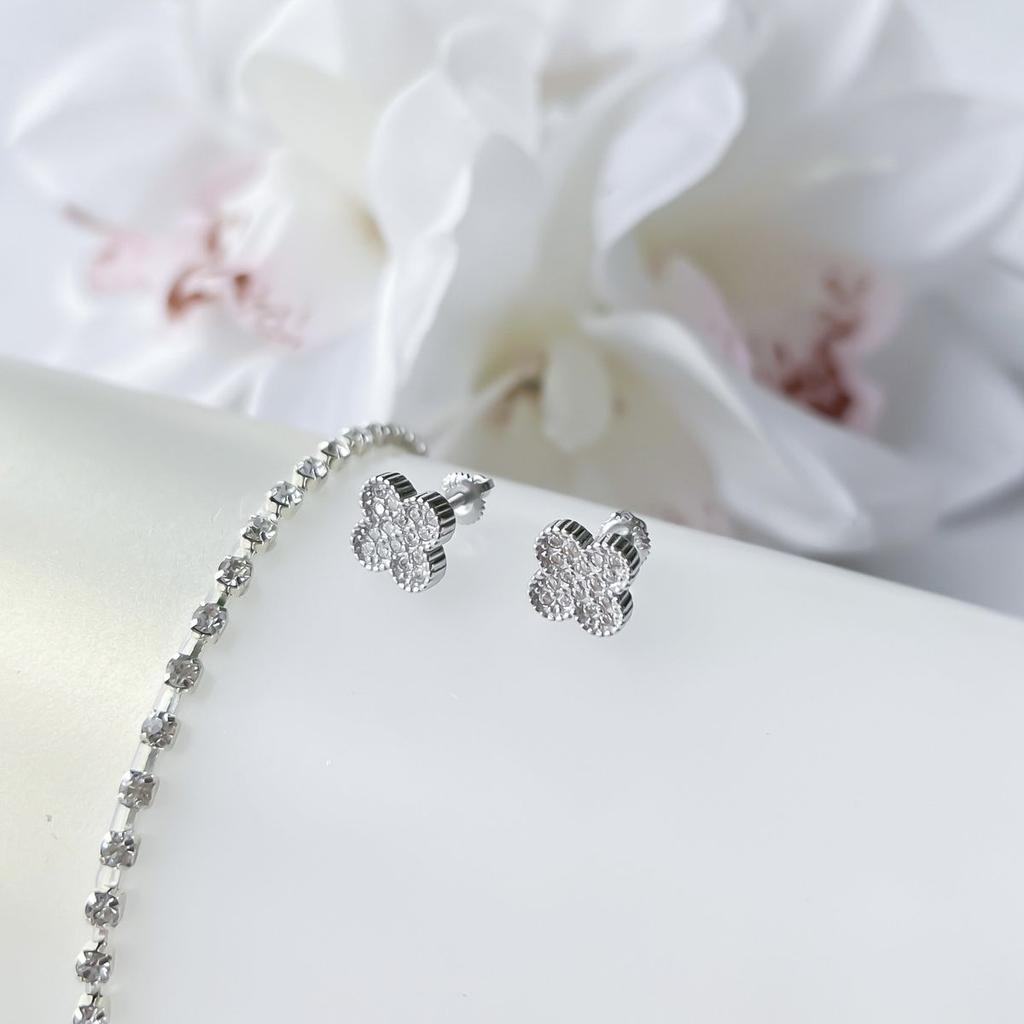 Silver Earrings with Cubic Zirkonia (2147961)