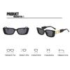 Retro Stil Schwarz Kleiner Rahmen Metallkette Füße Damen Mode Sonnenbrille Party Urlaub Strand Brille