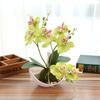 Artificial Butterfly Orchid Bonsai Fake Flower with Tray Home Table Decoration