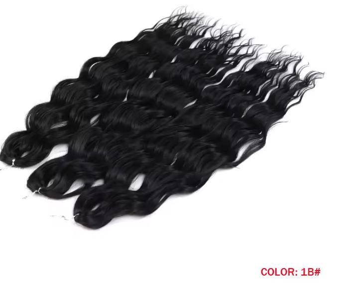 Rebecca Factory Anna Soft Single Weft High Temperature Resistant Premium Fiber 24-inch Dyed Curl Crochet Hair Extension