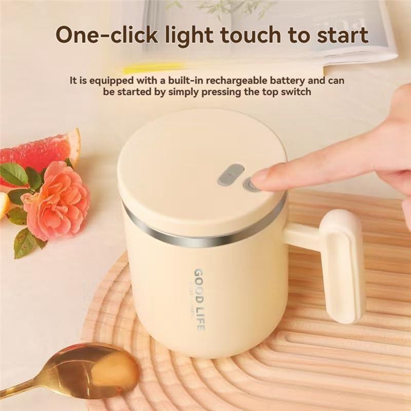 

A78E-400МЛ Кружка для кофе из нержавеющей стали с самоперемешиванием, перезаряжаемый электрический миксер, изолированная кружка для кофе с крышкой