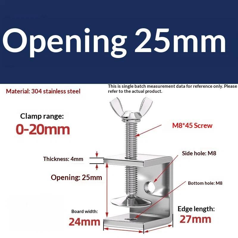 Galvanized Carbon Steel Tiger Clamp Multiple Shapes Open Height 20-130Mm Thickened Material Fixed Fixture Clamping Device