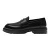 Pu Slip-On Leichte Business Runde Zehenpartie Lässige Loafer Herren Loafer Schwarz 12611420800