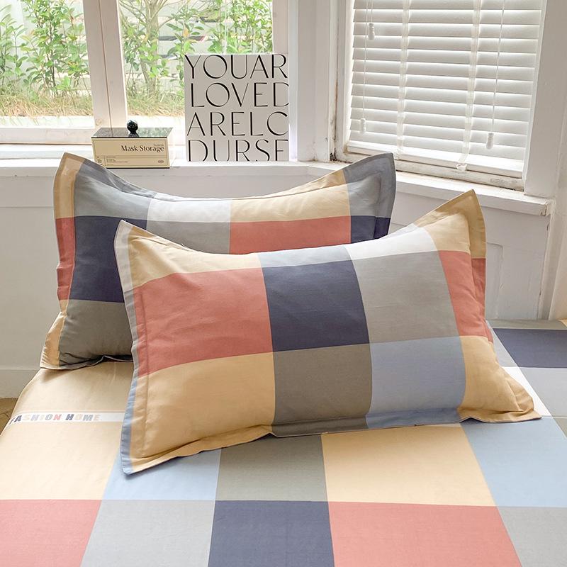 Cotton Pillowcases: Pure Cotton, Simple Style for Home, Dorms, Single & Double Rooms (Single/Pair)