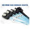 1 Meter Internal HD Mini SAS SFF-8643 To 4 SATA Connect To Hard Drive Cable Wire