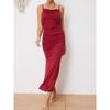 2025 Fashion Elegant Skinny Suspender Fishtail Dress Women Hip Wrap Bodycon Thin Holiday Bodycon Party Long Dress Female Solid Color Clothing
