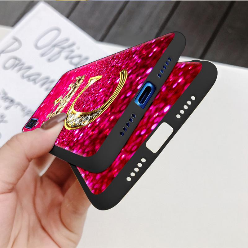 Pink Diamonds Letter Case For Samsung Galaxy A54 A52 A14 5G A53 A12 A13 A71 A23 A34 A33 A21s Phone Cover