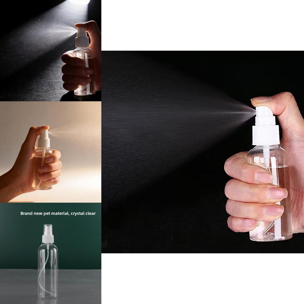 Transparent Pet Spray Bottle With Press Down Nozzle For Hand Sanitizer And Cosmetics