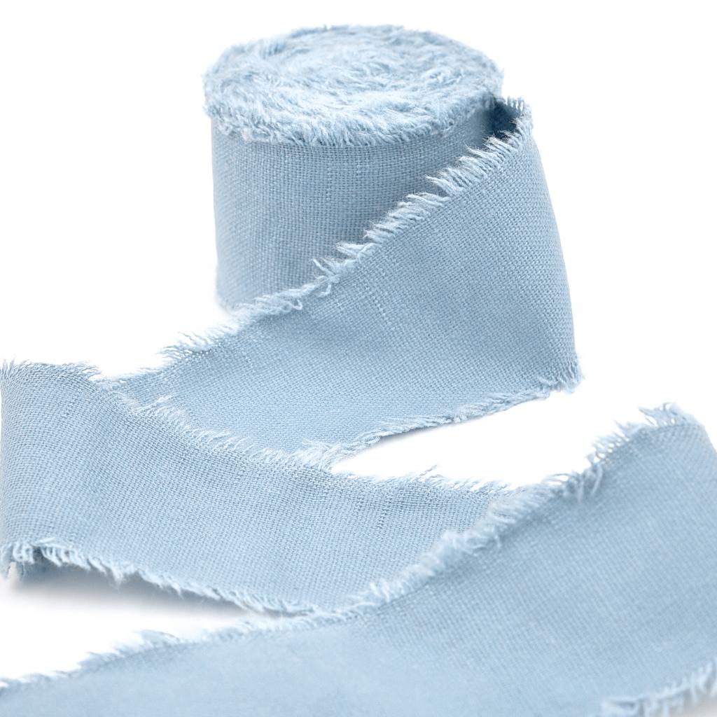 4CM*5M Handmade Frayed Edged Satin Cotton Ribbon For Wedding Invitation Wrapping Bouquets Birthday Party Decorations Gifts