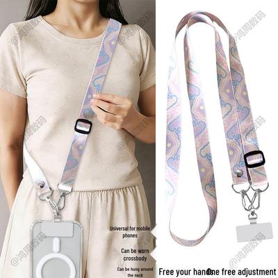 Auspicious Cloud Long-Style Adjustable Anti-Drop Crossbody Phone Lanyard Strap