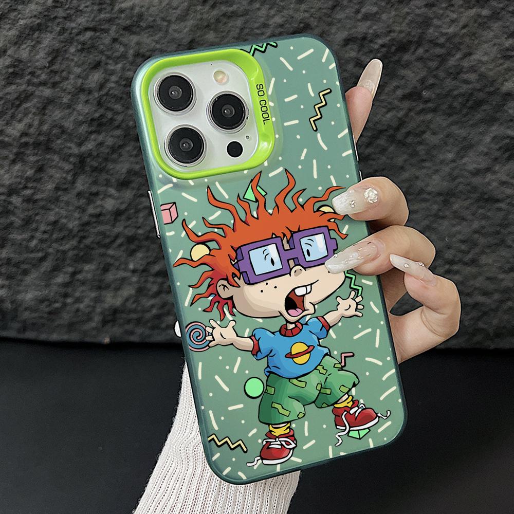 Funny Cartoon R-Rugrat Children Phone Case for Samsung Galaxy S26 S25 Edge S24 S23 S22 S21 FE S20 Ultra Plus 5G Silver Cover