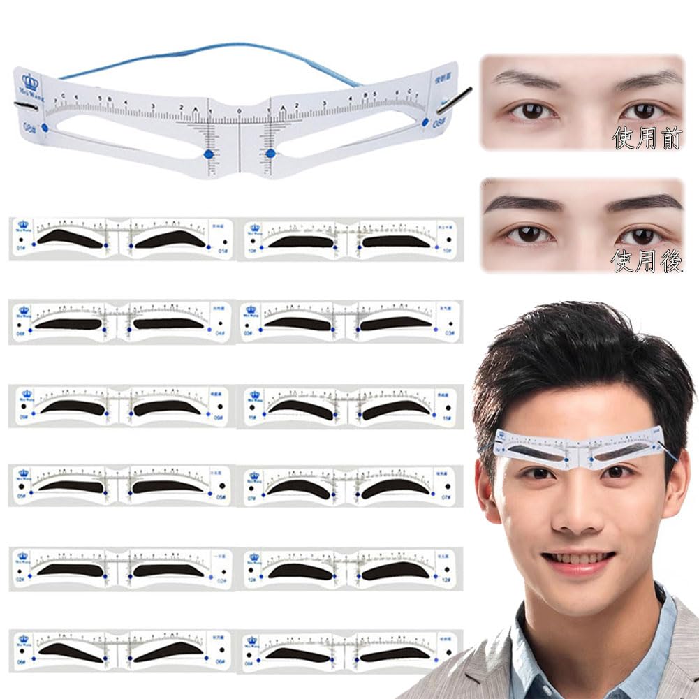 

Forahome Eyebrow Templates for Set with Easy to Draw Eyebrow Makeup Eyebrow Makeup Perfect for Beginners Set Men, 12-Piece Strap, Eyebrows, Men s