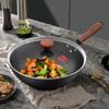 KOBACH 32cm Traditional Iron Wok with Visible Lid