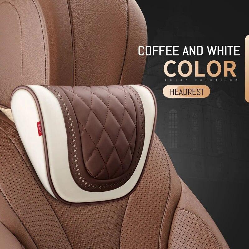 Napa Leather Maybach S-Class Design Car Neck Pillows Car Travel Neck Rest Pillows Seat Neck Support Car Interior