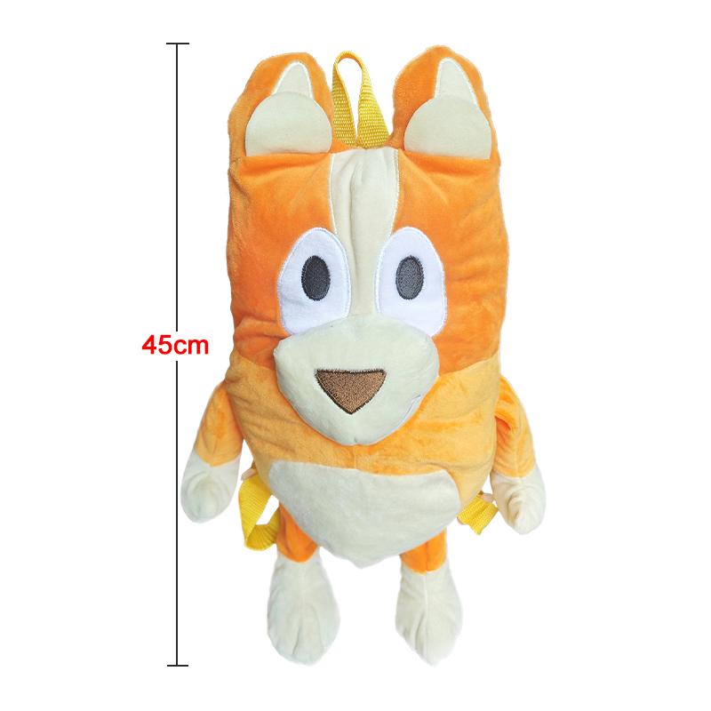 

45 см Kawaii Bluey Аніме Периферійний плюшевий рюкзак Сумка для зберігання Іграшки-компаньйони бінго Діти на відкритому повітрі Шкільний портфель Плюшеві ляльки Подарунки