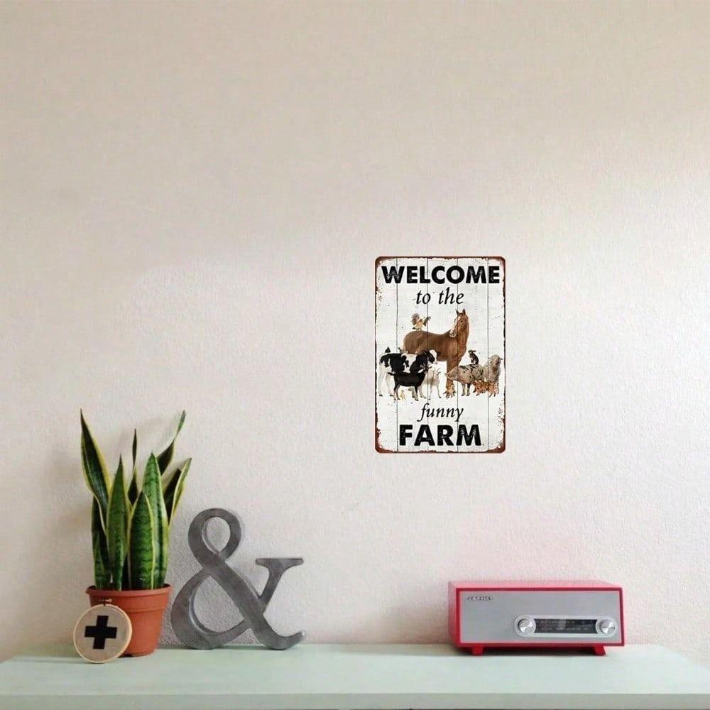 Rustic Metal Tin Sign Vintage Farmhouse Wall Decor Bar Man Cave Gift 8x12