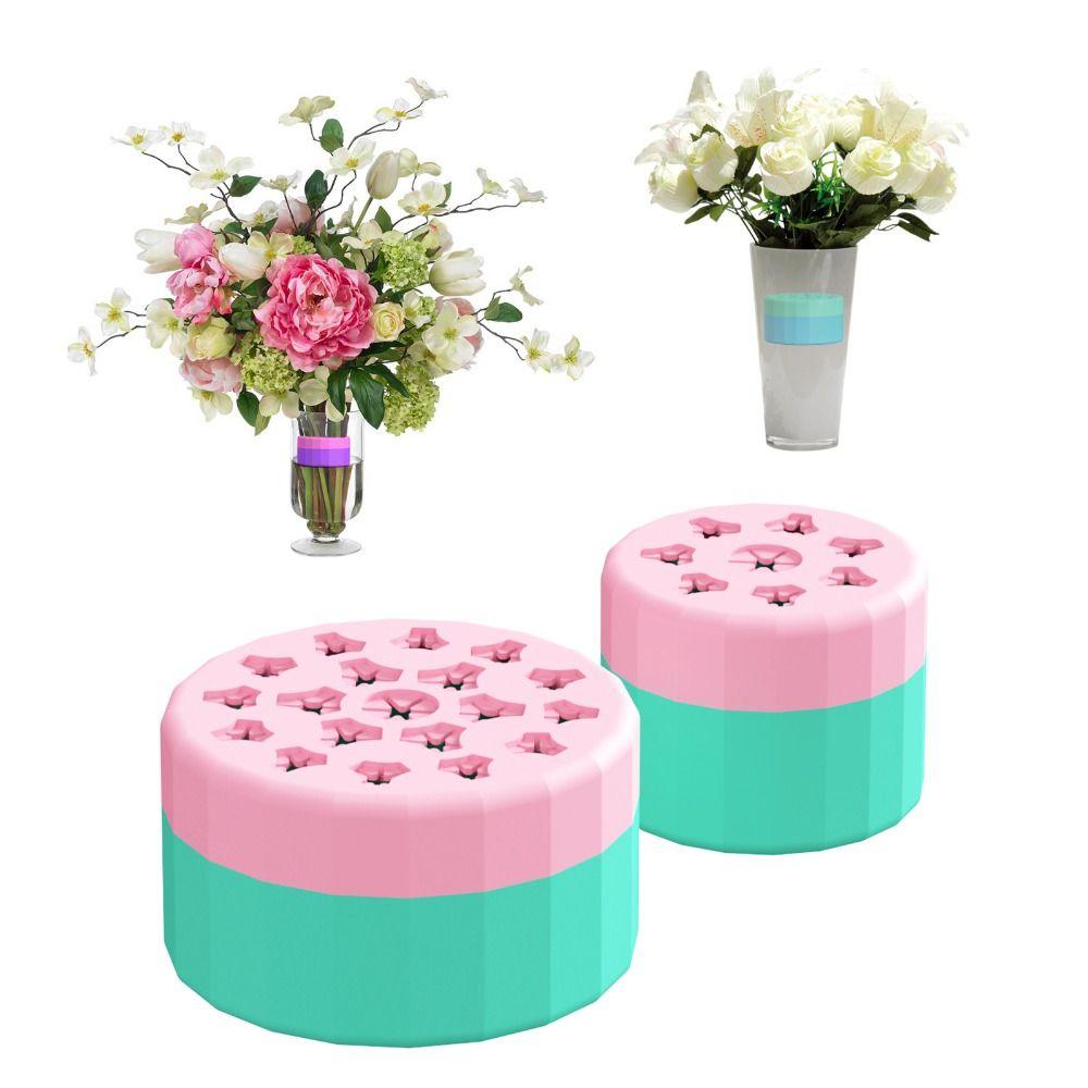 

DIY Arrangement Holder Spiral Stem Holder for Vases Stitching Color Spiral Flower Stem Holder