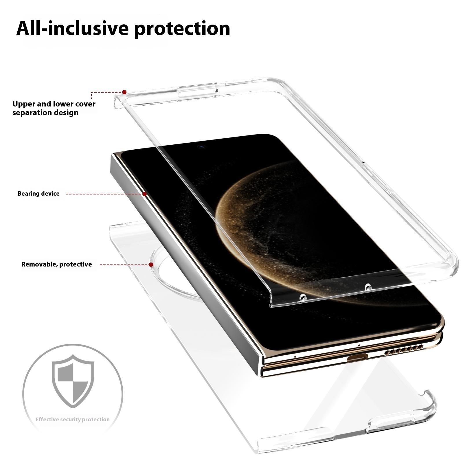 

For Huawei Mate X6 Clear Case Anti-Drop Hard PC Phone Cover Style A