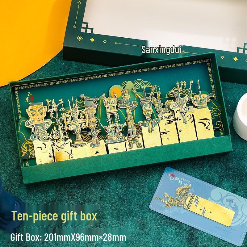 JINGRUIXIANG Sanxingdui Metal Bookmarks