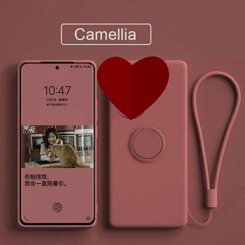 

Чехол для Xiaomi Poco X6 X7 Pro Чехол Жидкий силиконовый чехол-подставка для кольца POCO X5 Pro Чехол противоударный бампер задняя крышка Funda For POCO X7 Pro вино красного