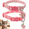 Adjustable Collar Pet Collar Bell Pendant Kitten Collar Cute Cat Neck Collar  Cats Kittens