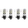 Caseder 4 Pcs Replacement Accessories H3 Ultra Bright LED Fog Driving DRL Bulb Kit 6000K White