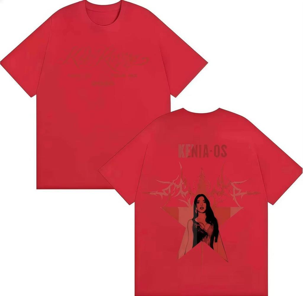 Singer Kenia Os 2026 New Album Merch Tshrits Men Women Hip Hop Tee Fans Casual Fashion Comfort Gothic Clothes Streetwear