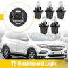 X Autohaux 5/10PCS T5 Auto Internal Universal Dashboard Light DC12V 1.2W  Bulb Yellow Interior Lighting Car Replace Accessories