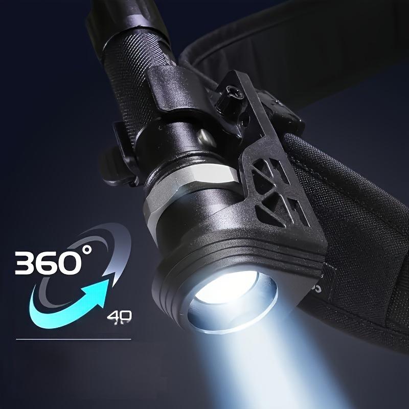 1Pcs Flashlight With Lever Side Lock System Flashlight Holder For Belt 360° Rotatable For 2.5-3Cm Diameter Flashlight
