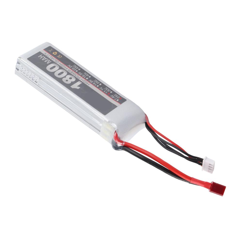 LiPo Battery Pack 11.1V 3S 1800mAh 25C Rechargeable LiPo Battery for RC Car Airplane Aircraft