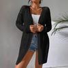 Open Front Hollow Out Knit Cardigan Long Sleeve Loose Cover Up Sweater