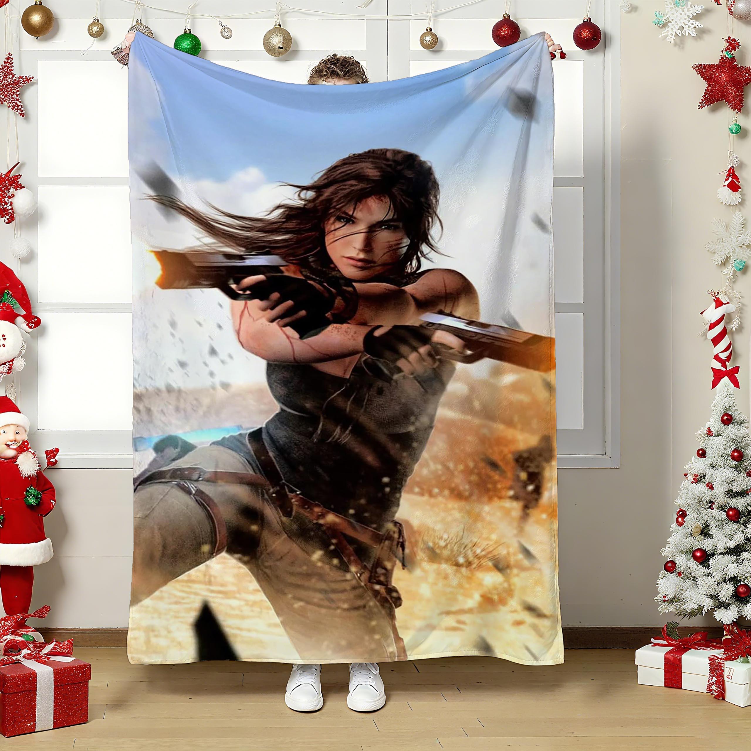 

Lauras combat shooting pattern Flannel printed blanket suitable for all seasons suitable for living room office sofa and travel 75x100cm (30x40inch)