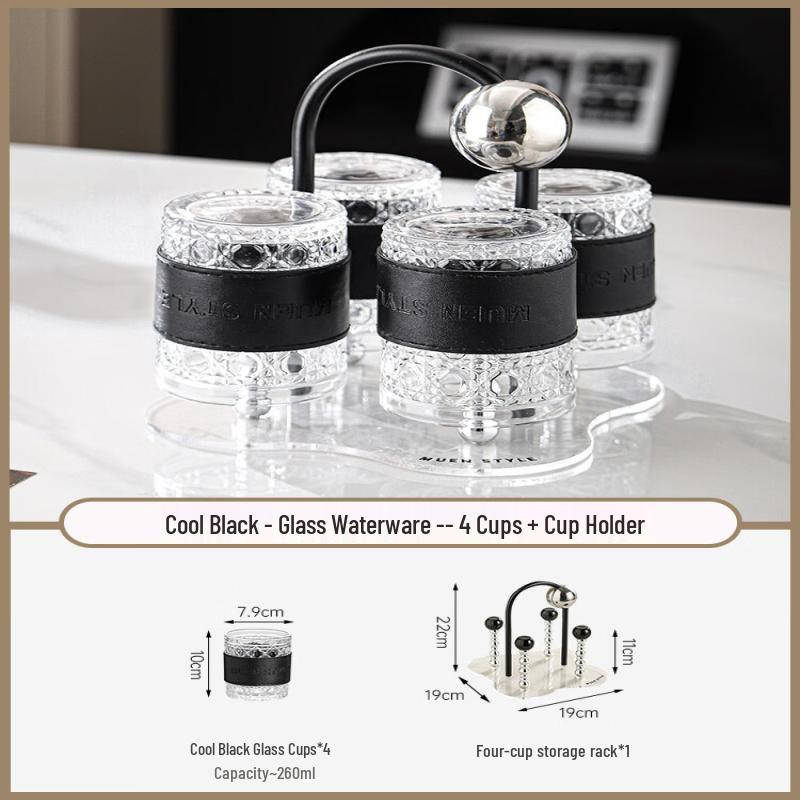 Qīwēi Elegant Heat-Resistant Glass Drinkware Set