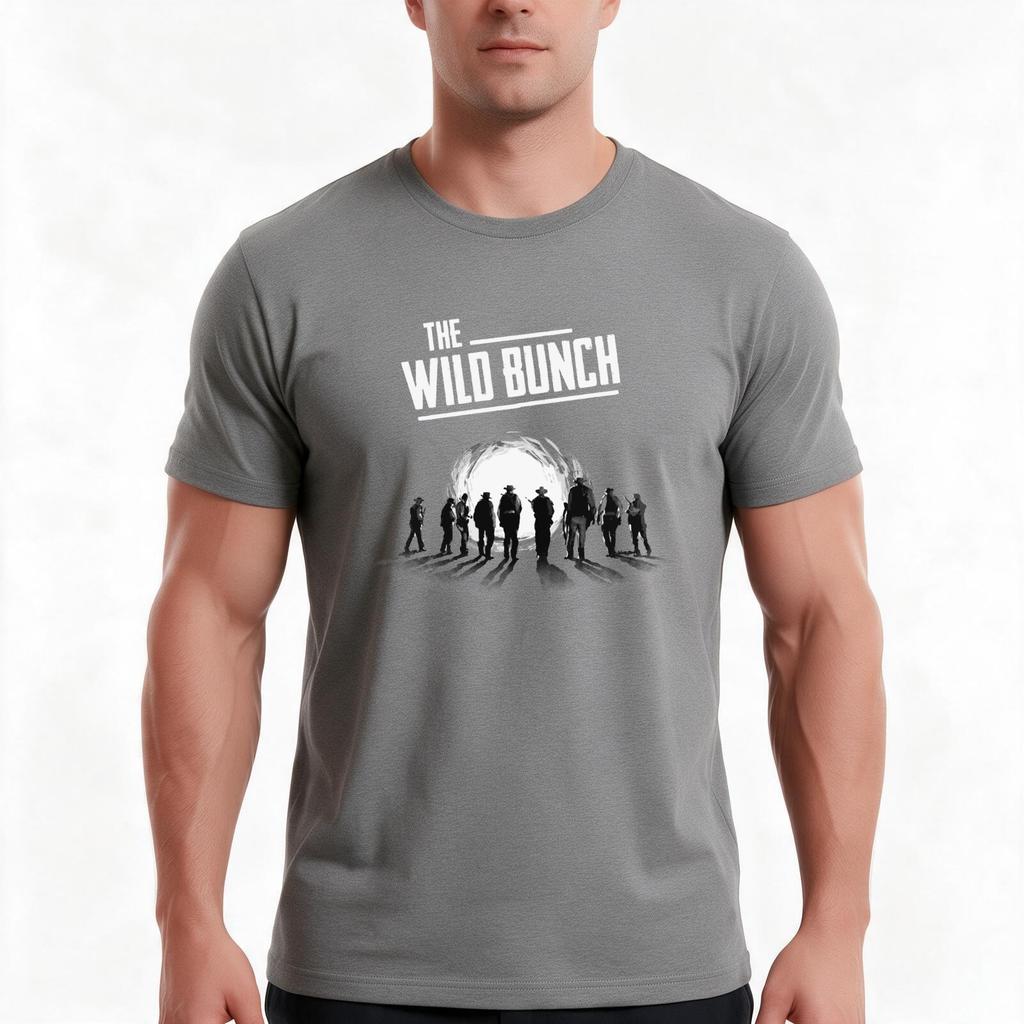 The Wild Bunch Tshirt Summer Casual Cotton Tee Oversized Streetwear Tops Vintage Graphic Print Loose Fit Short Sleeve