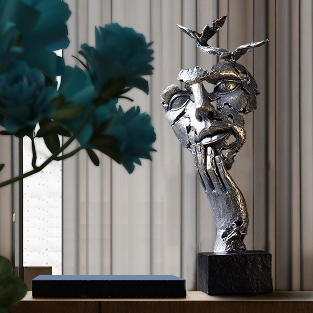 Abstract Figurines Statue Living Room Desktop Tabletop Curved Decor Ornament Art Crafts