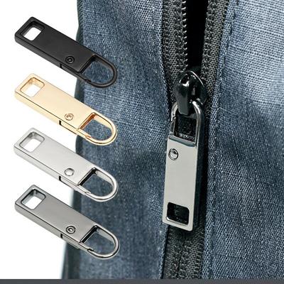 4pcs Universal Detachable Metal Zipper Head, Clothing Backpack Zipper Head Accessory, Zipper Patch Hanging Pendant Decoration Universal Version